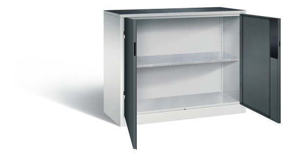 C+P gereedschapskast Acurado, H1000xB1200xD500mm, kleur: lichtgrijs / antracietgrijs, verzonken handgreep, 8831-052 S10282