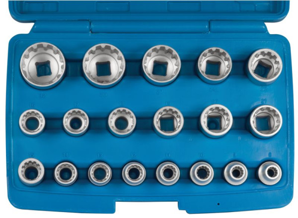 SW stalen doppen, 1/2", multi-profiel, 8-32 mm, 19 stuks, 05650L