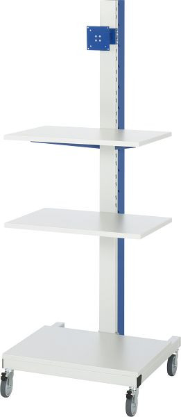 RAU computerstandaard, verrijdbaar, 650x1850x650 mm, 07-6018F.11