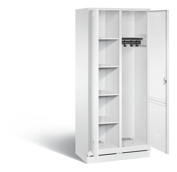 C+P reinigingsmiddelenkast Evolo, H1800xB810xD500mm, kleur: verkeerswit, 48160-22 S10125
