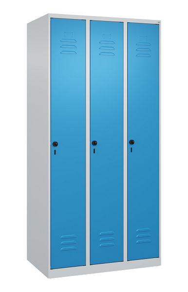 C+P luierkluis Classic PLUS, 3 vakken, 1850x900x500mm, 7035/5012, veiligheidsdraaigrendel, 080000-30 S10004