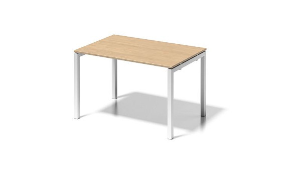 Bisley Cito bureau, 730 mm U-frame met vaste hoogte, H 19 x B 1200 x D 800 mm, esdoorn/verkeerswit, DUF1208MP396