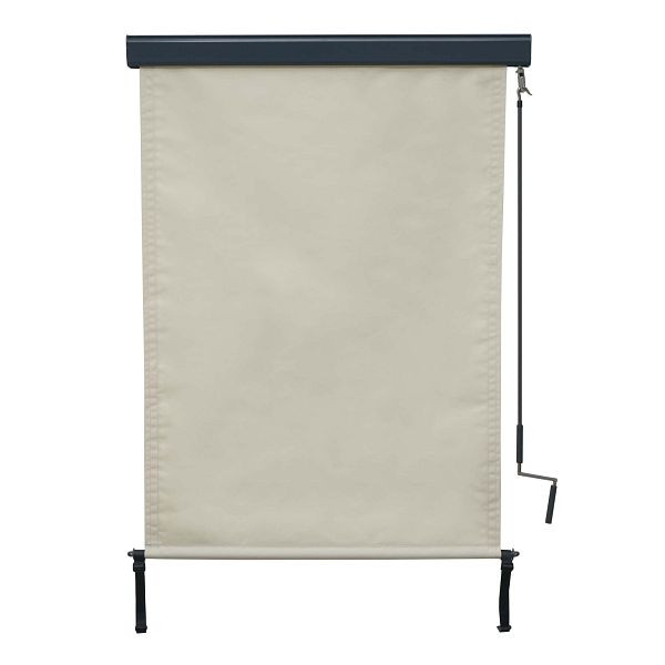 Mendler verticale luifel HWC-F42, verticale luifel privacyscherm, externe rolgordijn, UV-bescherming 50 stof, 250x100cm, crème-beige, 69621