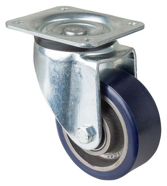 BS-wielen Zwaarlastwiel, wielbreedte 50 mm, wiel-Ø 125 mm, draagvermogen 400 kg, loopvlak polyurethaan gegoten 78 Shore A, gegoten, kogellagers, L600.C11.125