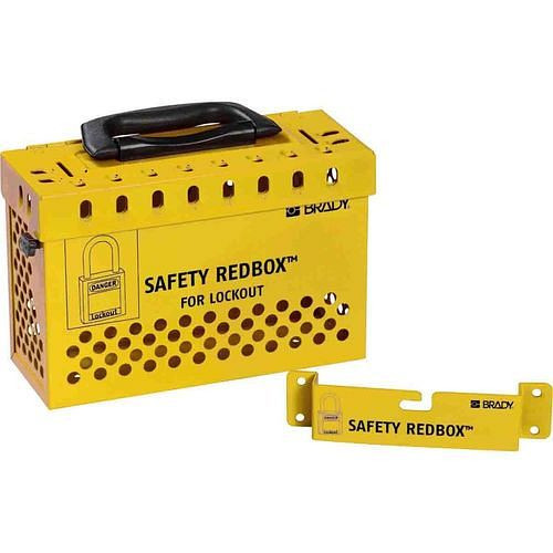 DENIOS REDBOX groepsslotkast, geel, inclusief muurbeugel, 311814
