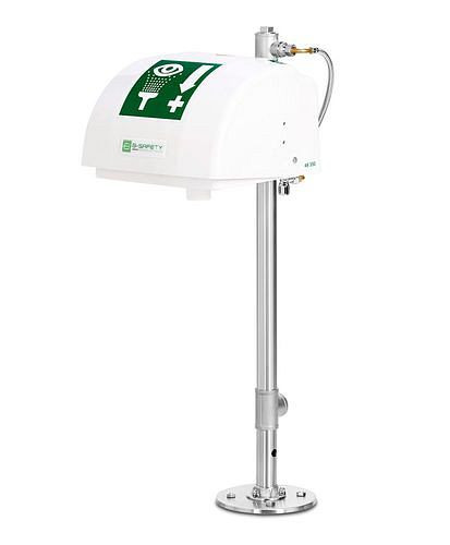B-SAFETY oogdouche met opvangbak en deksel, RVS standpijp, vloermontage, BR 852095, DVGW, 305255