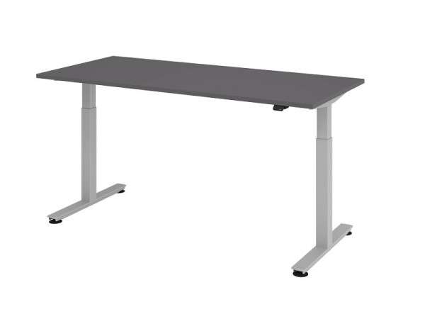 Hammerbacher zit-sta bureau elektrisch 180x80cm grafiet, werkhoogte 73 - 119 cm, VXMST19/G/S