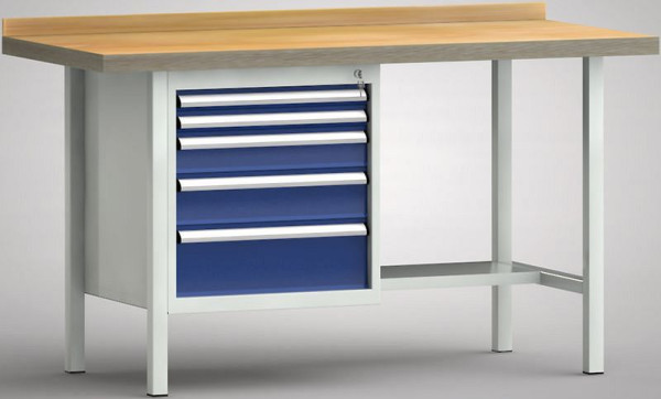 KLW standaard werkbank - 1500 x 700 x 840 mm L x D x H, WS118N-1500M40-E7028