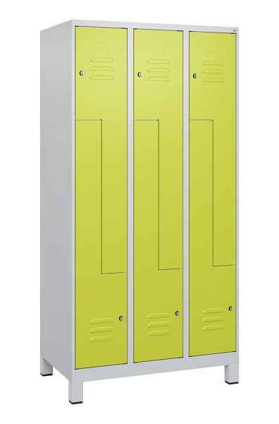 C+P Z-Spind Classic PLUS, voeten, 6 vakken, 1800x900x500mm, 7035/0024, cilindersloten, 0800137-306 S10025