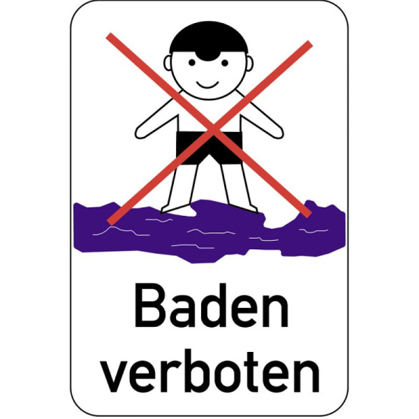 Stein HGS HGS bord, baden verboden, 400 x 600 mm, veelkleurig, 14927