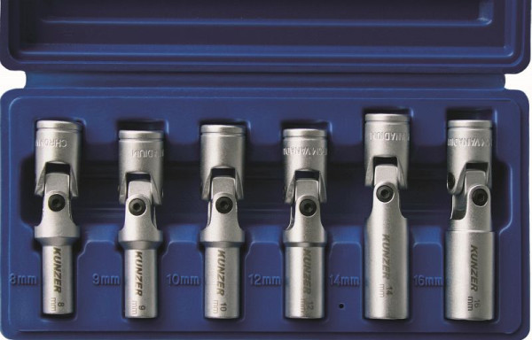 Kunzer gewrichtsdopsleutelset 3/8", 6-delig, 7WT06