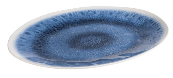 APS dienblad -BLUE OCEAN-, 48 x 35,5 cm, hoogte: 3 cm, melamine, binnenkant: decor, blauw, buitenkant: wit, 84676