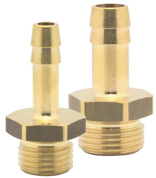 ELMAG slangpilaar met buitendraad, AG 3/8', 13 mm, messing, 2 stuks, 46068