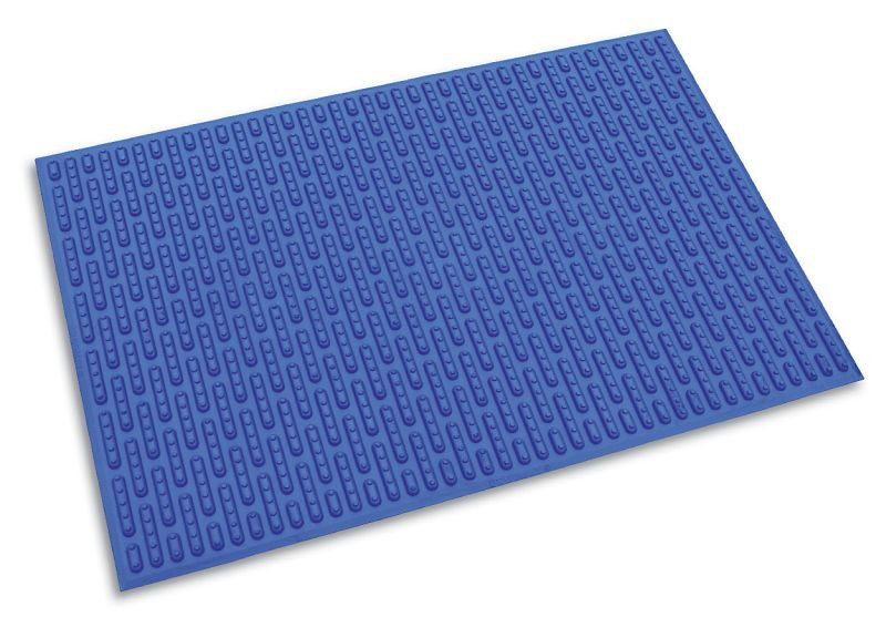 Ergomat Softline blauwe cleanroom antivermoeidheidslasmatten, lengte 60 cm, breedte 60 cm, SL6060-BLU