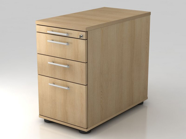Hammerbacher stabak 80cm, 2 laden, 1 HR, slot, eiken relinggreep, 42,8x72-76x80 cm, 1/3/3/6 HE, VSC40/E/E/RE