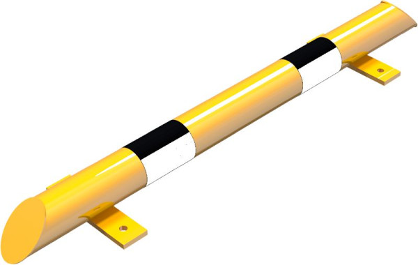 Schak-stootbeschermingsbalk, ronde stalen buis Ø 76 mm voor plugbevestiging, totale breedte: 1000 mm, 477_42BG