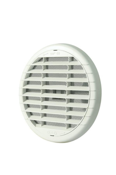 Marley ventilatierooster Ø135mm rond van kunststof om vast te klemmen wit, 330976