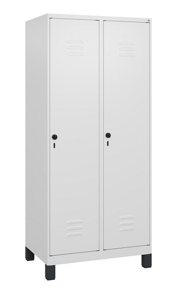 C+P luierkluis Classic PLUS met middenwand, voeten, 2 vakken, 1800x800x500mm, 9016/9016, veiligheidsdraaigrendel, 0800107-22F S10014