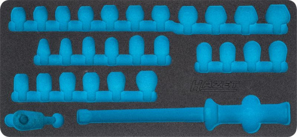 Hazet 2-componenten zachtschuim inleg, 2-componenten zachtschuim inleg leeg voor 6290-1 CT/29 afmetingen / lengte: 435 mm x 205 mm, 163-420L