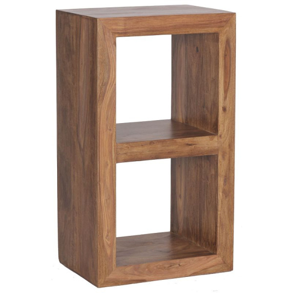 Wohnling staande plank MUMBAI massief sheeshamhout 88 cm hoog 2 planken design houten plank natuurproduct, WL1.203