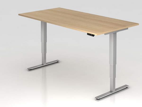 Hammerbacher zit-sta bureau elektrisch 200x100cm eiken, werkhoogte 63,5 -128,5 cm, VXDSM2E/E/S
