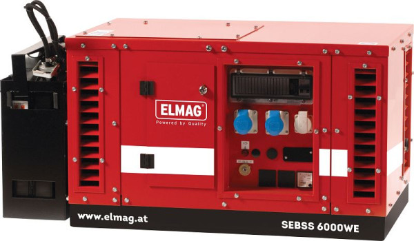 ELMAG stroomgenerator SEBSS 6000WE, met HONDA motor GX390 (geluiddicht), 53143