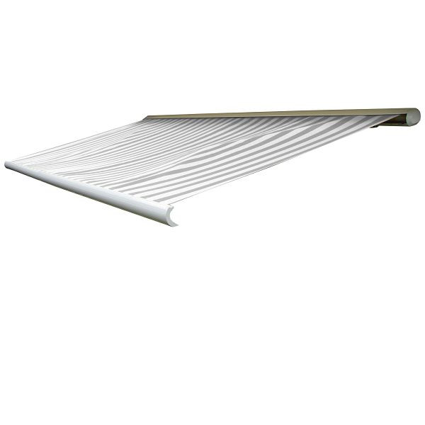 Mendler vervangingshoes voor luifel T123, volledige cassette vervangingshoes zonwering 4,5x3m, acryl grijs-wit, 76538