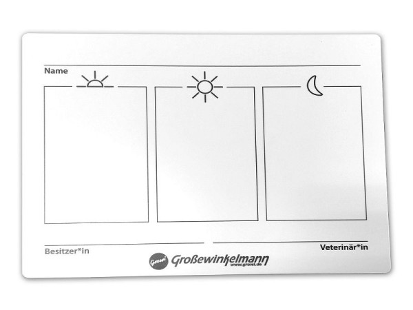 Growi stalbord "voerplan", kleur wit met opschrift, 10050870