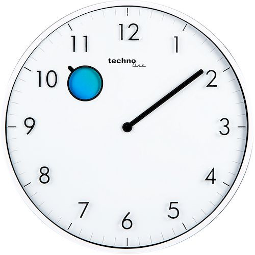 Technoline quartz wandklok, kunststof, afmetingen: Ø 25 cm, voeding: 1x AAA Micro LR03 (niet inbegrepen), WT 7630
