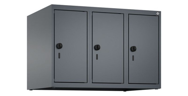 C+P kastopzet Classic PLUS, bovenkast, 7016/7016, veiligheidsdraaisluiting, 500x750x500mm, 3 vakken, 080090-39 S10012
