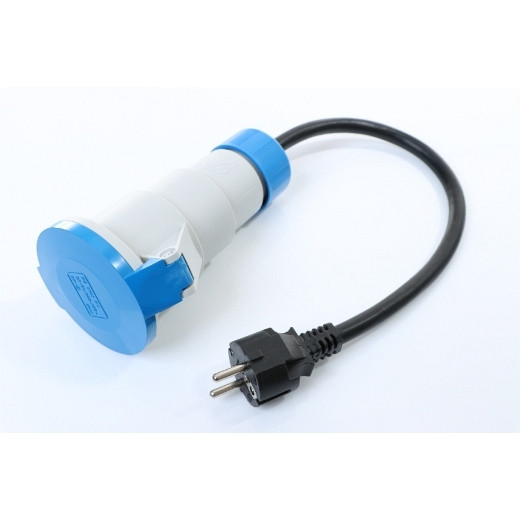 ELMAG overgangskabel van koppeling 230V CEE 32Amp., naar stekker 230V CEE 16Amp. Schuko voor ETP-modellen, 56988