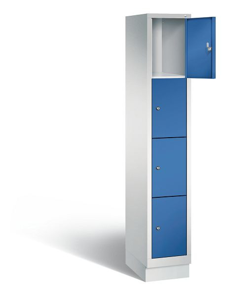 C+P lockerkast Evolo, H1800xB320xD500mm, kleur: lichtgrijs / gentiaanblauw, 48020-104 S10000
