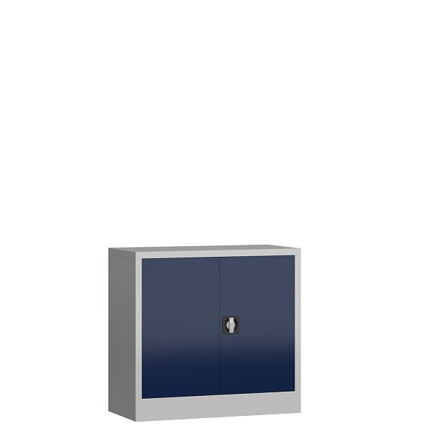 Lüllmann ClassiX draaideurkast, 750 x 800 x 380 mm, lichtgrijs/gentiaanblauw, X-530301