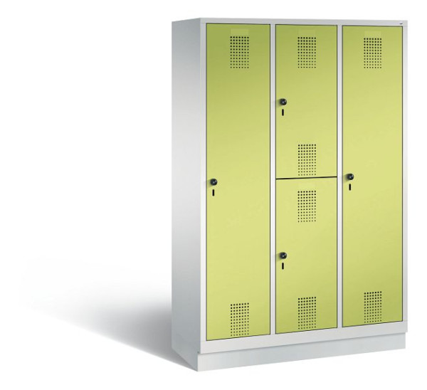 C+P cijferslot Evolo, H1800xB1200xD500mm, kleur: lichtgrijs / virid groen, 48620-32 S10035