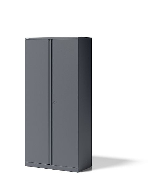 Bisley Essentials draaideurkast, met 4 planken voor 5 ordnerhoogtes, antracietgrijs, YECB09194S634
