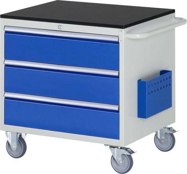 RAU montagewagen serie 7000, B770 x D650 x H790 mm, werkblad voorzien van melamineharscoating, laden: 3xH180 mm, 15-XL3.0A-M.11