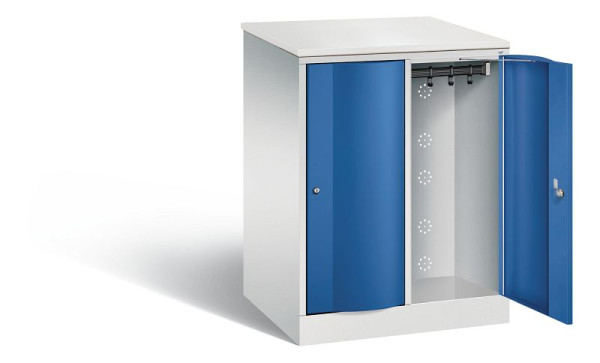 C+P XL lockerkast Resisto, H1077xB772xD640mm, kleur: lichtgrijs / gentiaanblauw, 8271-273 S10050