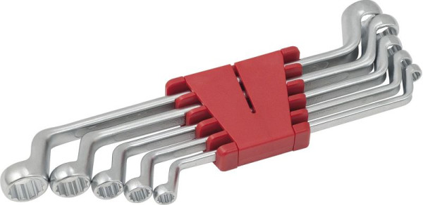 KS Tools dubbele ringsleutelset, gebogen, 5-delig 8-19 mm, 517.0295