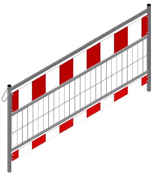 Schake-barrière hekwerk volgens TL, lengte: 2,00 m, folie type 2, rood/wit, 333202