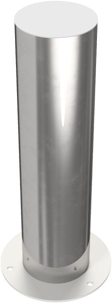Schake RVS tuinpaal Ø 154 mm, voor plugbevestiging met voetplaat Ø 250 mm, totale lengte ca. 600 mm, 40154P