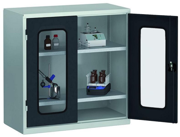KLW opbergkast, 1000 x 950 x 430 mm, deuren met acrylglas ruiten, 7FN-LF1000FD-0194XRB
