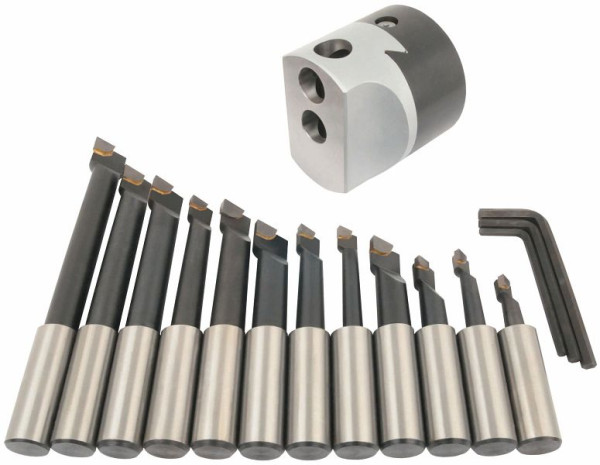 ELMAG universele kotterkop 12-225 mm, inclusief 12-delig kotterbaarassortiment, 82761