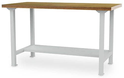 Bedrunka + Hirth rij werkbank, werkblad beuken multiplex 40mm, met plank, BxDxH 1500 x 750 x 859, 03.15.000.2