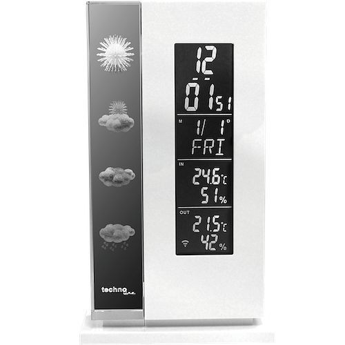 Technoline weerstation, quartz uurwerk, afmetingen: 110 x 190 x 42 mm, WS 6600
