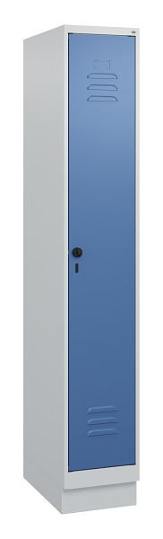 C+P luierkluis Classic PLUS met middenwand, bodem, 1800x300x500mm, 7035/5023, veiligheidsdraaigrendel, 0800207-10F S10005