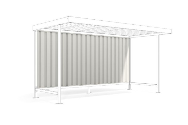 WSM achterwand voor Leipzig L14/15 RAL 9002 trapeziumplaat, 102000098