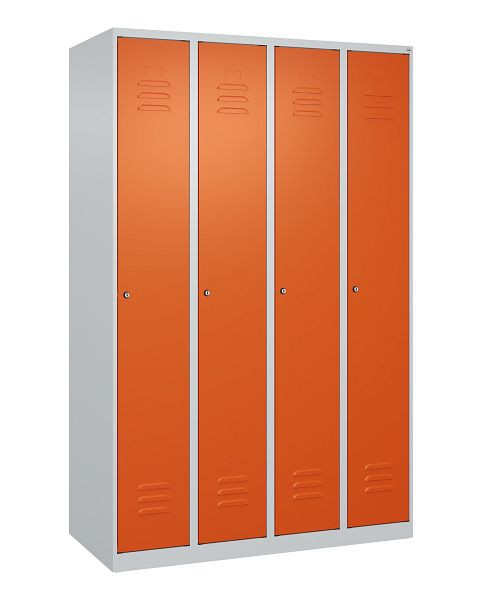 C+P luierkluis Classic PLUS met middenwand, 4 vakken, 1850x1200x500mm, 7035/2004, cilindersloten, 080000-40F S10031