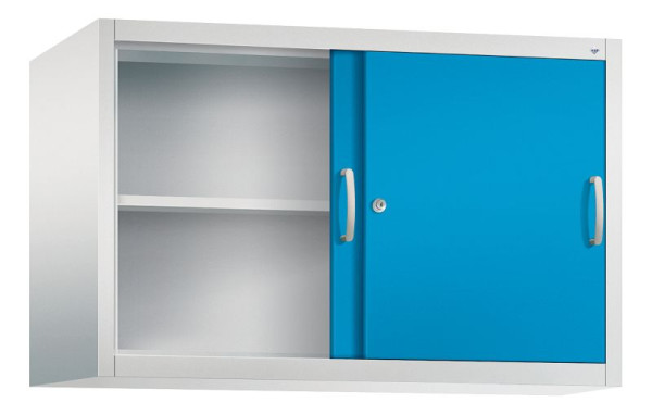 C+P bovenkast Acurado, H790xB1200xD500mm, kleur: lichtgrijs/lichtblauw, beugelgreep, 2 niveaus, 2055-00 S10065
