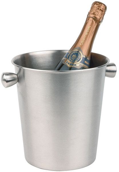 APS wijn/champagnekoeler, Ø 20 cm, hoogte: 20,5 cm, RVS, mat gepolijst, holle handgrepen, voet Ø: 15 cm, 36021