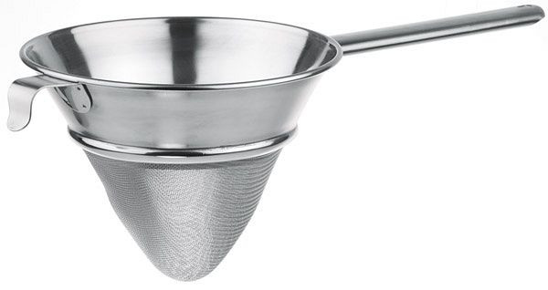 APS gaas puntzeef, Ø 24 cm, hoogte: 19 cm, RVS, met ronde holle steel, met haak, steellengte: 24 cm, 88717